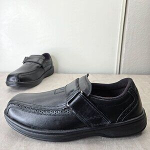 OrthoFeet Orthopedic Dress Shoes Mens 11.5 Black Leather Diabetic Preppy Loafers